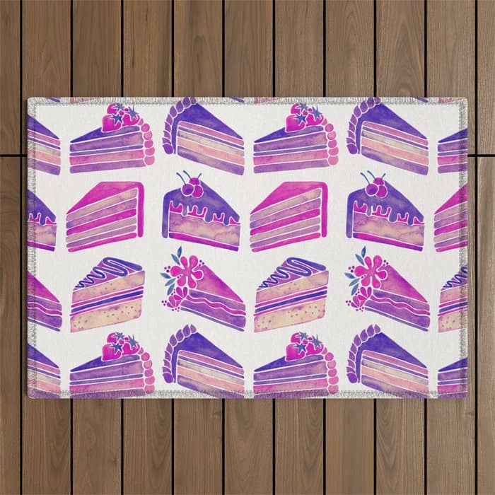 Cake Slices - Unicorn Palette Outdoor Rug