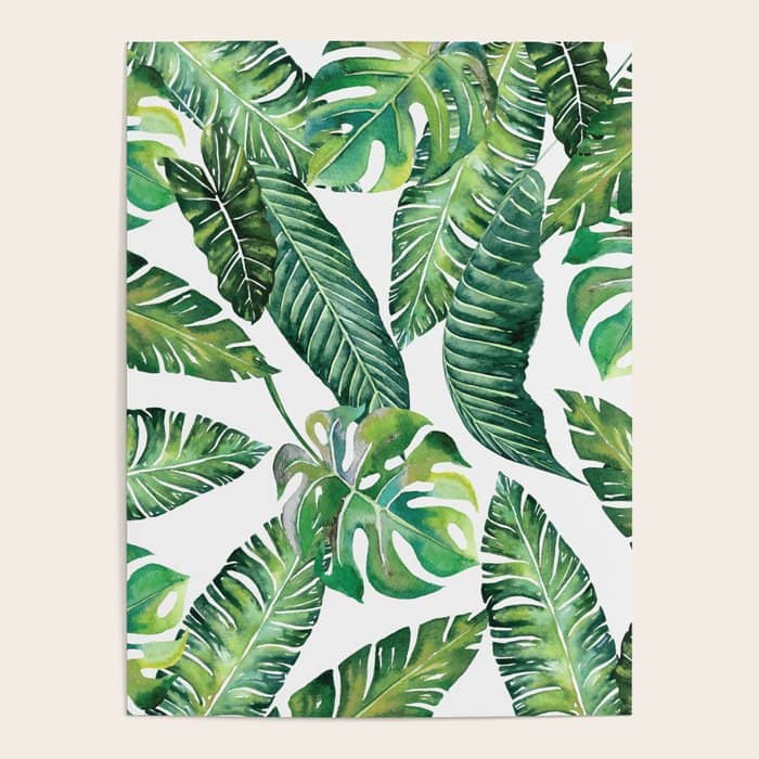 Jungle Leaves, Banana, Monstera #Homestorie Poster