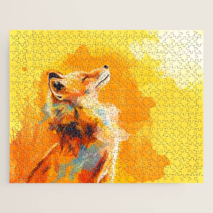Blissful Light - Fox Portrait Jigsaw Puzzle