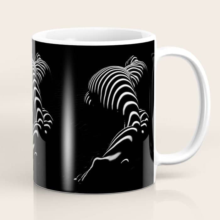 0774-Ar Bbw Sensual Legs Hips And Ass Of A Large Woman Big Beautiful Art Nude Black And White Coffee Mug