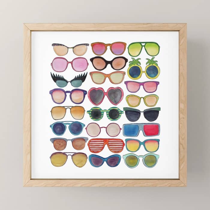 Sunglasses By Veronique De Jong Mini Art Print