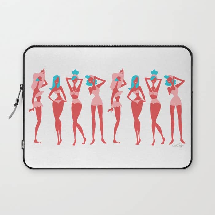 Beach Bombshells - Cyan & Coral Palette Laptop Sleeve