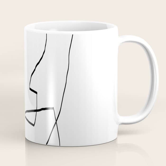 Abstract Head, Minimalist Line Art Coffee Mug