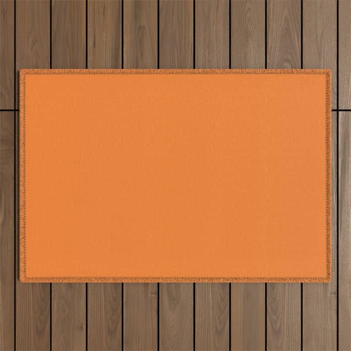 Tangerine - Solid Color Collection Outdoor Rug