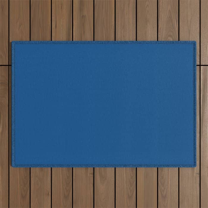 Lapis Lazuli Blue - Solid Color Collection Outdoor Rug