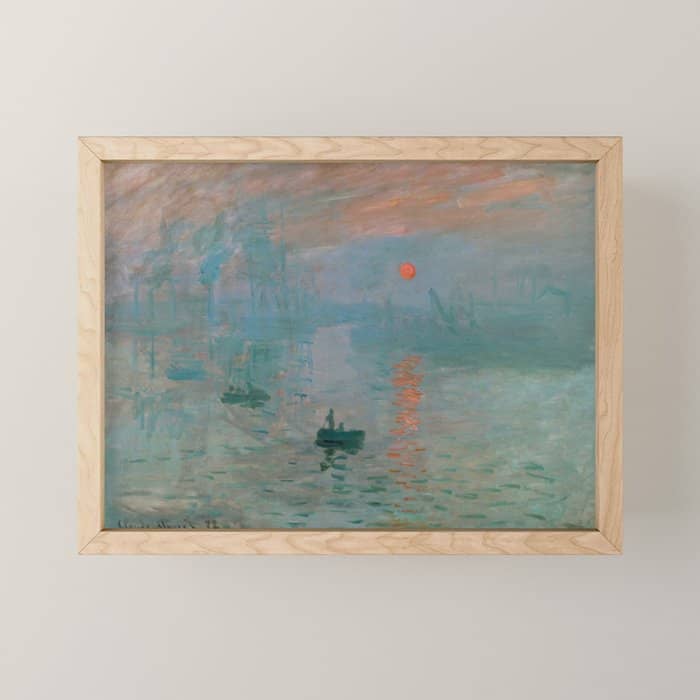 Monet - Impression, Sunrise, 1872 Mini Art Print