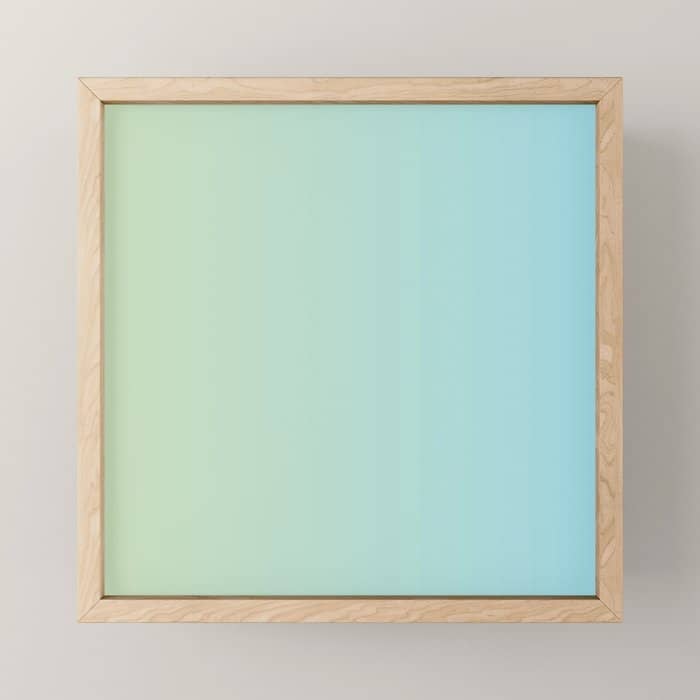 Turquoise Green Blue Gradient Mini Art Print