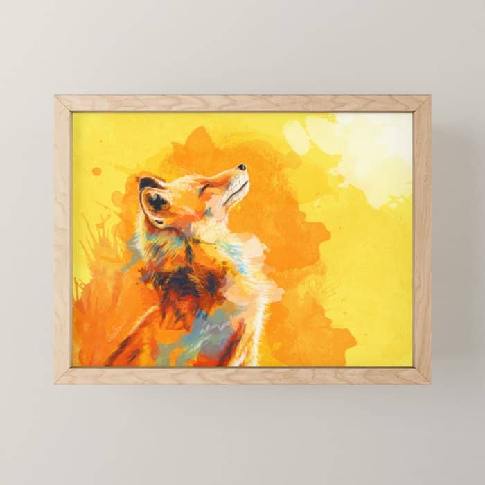 Blissful Light - Fox Portrait Mini Art Print
