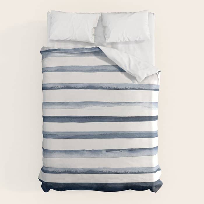 Stripes | Watercolor Pattern Duvet Cover