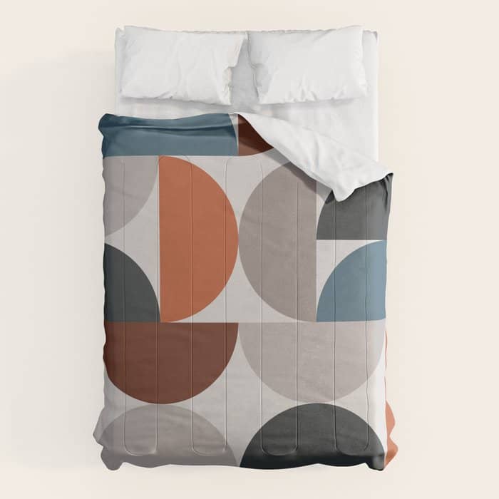 Mid Century Modern Geometric 25 Comforter