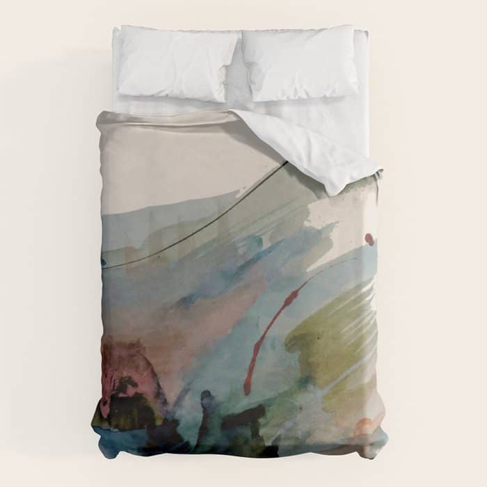 Begin Again [2]: An Abstract Mixed Media Piece In A Variety Of Colors Duvet Cover