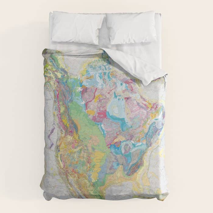 Usgs Geological Map Of North America Duvet Cover