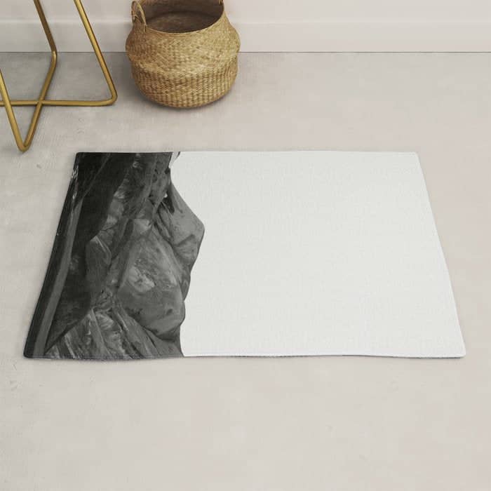 Mountain Range, Minimalist Art, Mountain Rug