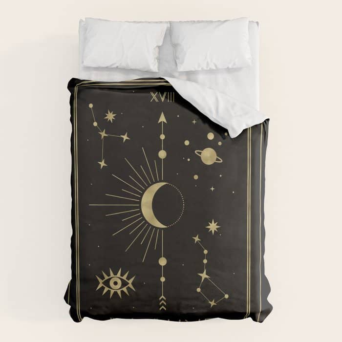 The Moon Or La Lune Gold Edition Duvet Cover