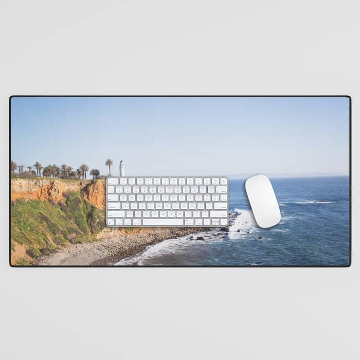 Point Vicente Lighthouse (Color Version) Desk Mat