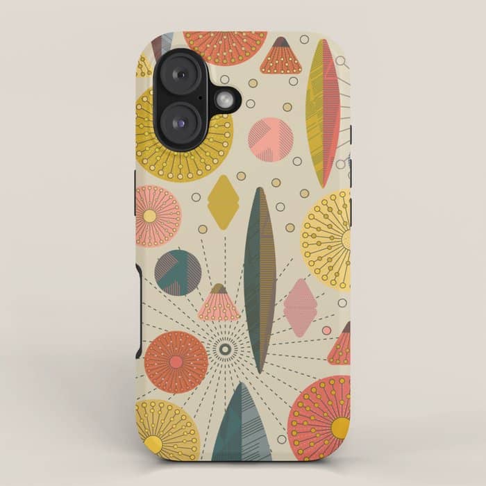 Mid Century Modern Eucalyptus With Retro Vibes Iphone Case