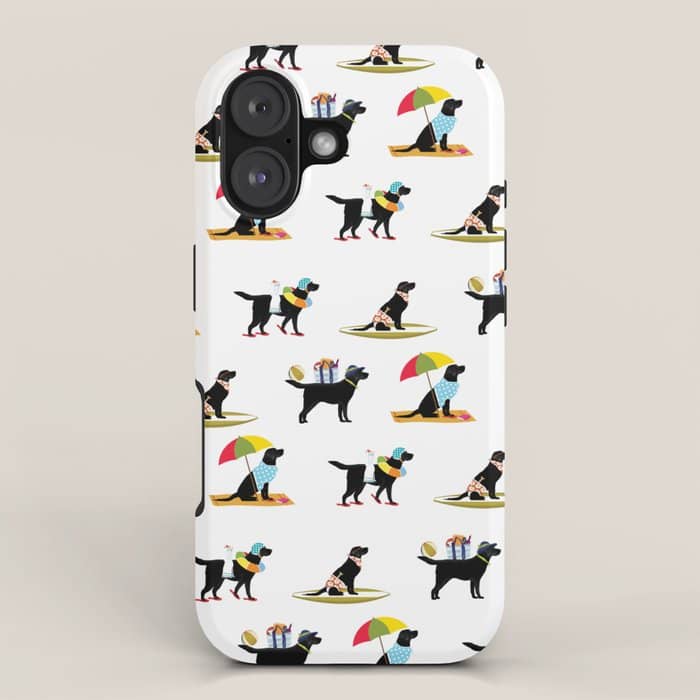 Labrador Beach Black Lab Dog Beach  Iphone Case