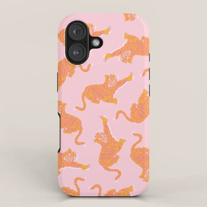 Year Of The Tiger - Pink/Orange Iphone Case