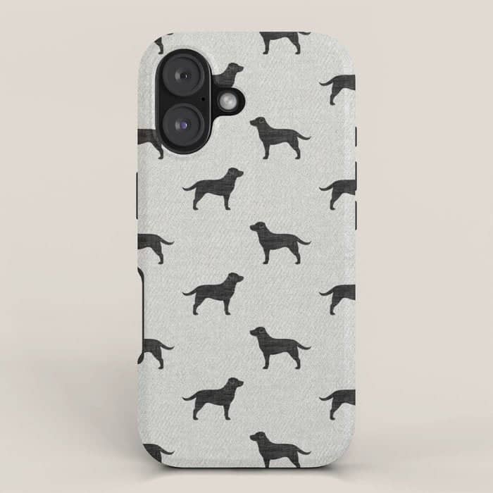 Black Labrador Retriever Dog Silhouette Iphone Case