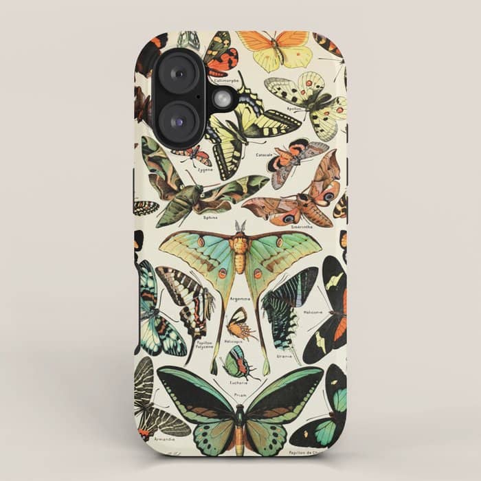 Papillon I Vintage French Butterfly Charts By Adolphe Millot Iphone Case