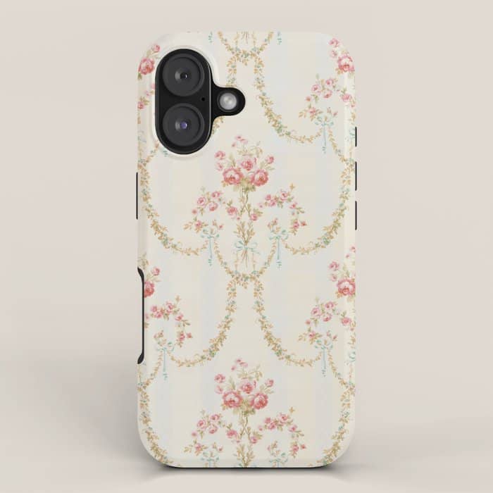 My Paris Apartment Rococo Vintage Wallpaper  Iphone Case