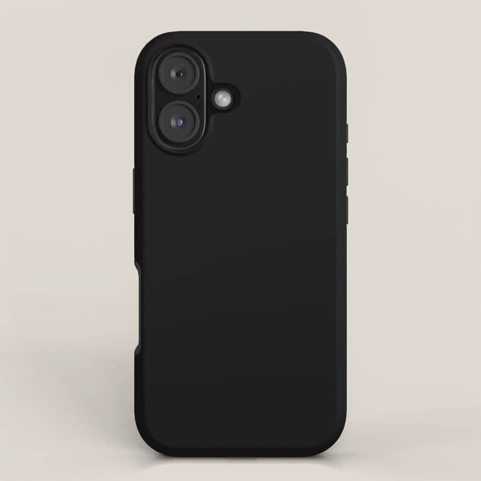 Black Minimalist Solid Color Block Spring Summer Iphone Case
