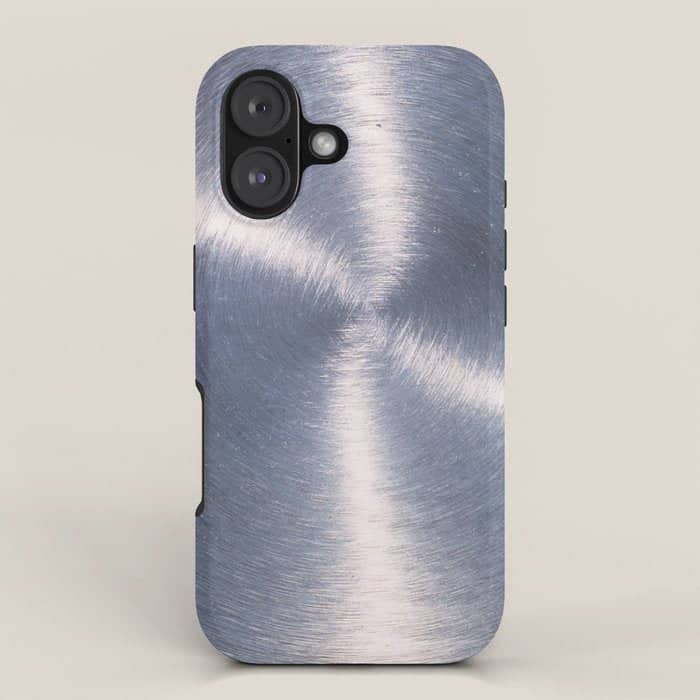 Silver Metallic Stainless Steel Pattern Iphone Case