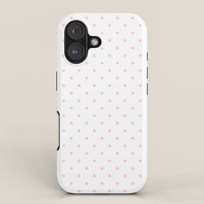 Small Pastel Pink Polka Dots Background Iphone Case