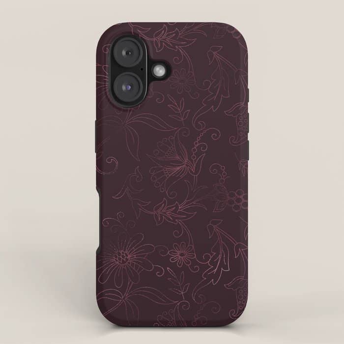 Agate Burgundy Pattern Design Iphone Case