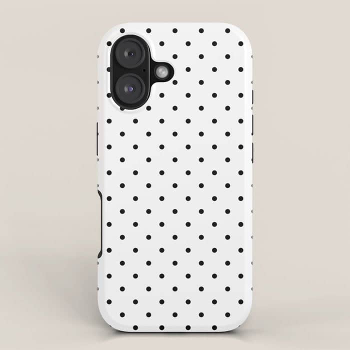 Small Black Polka Dots Background Iphone Case