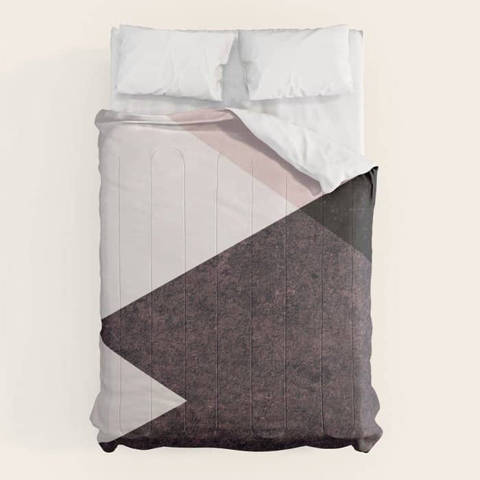 Geometrics Iii - Pink Granite & Marble Comforter