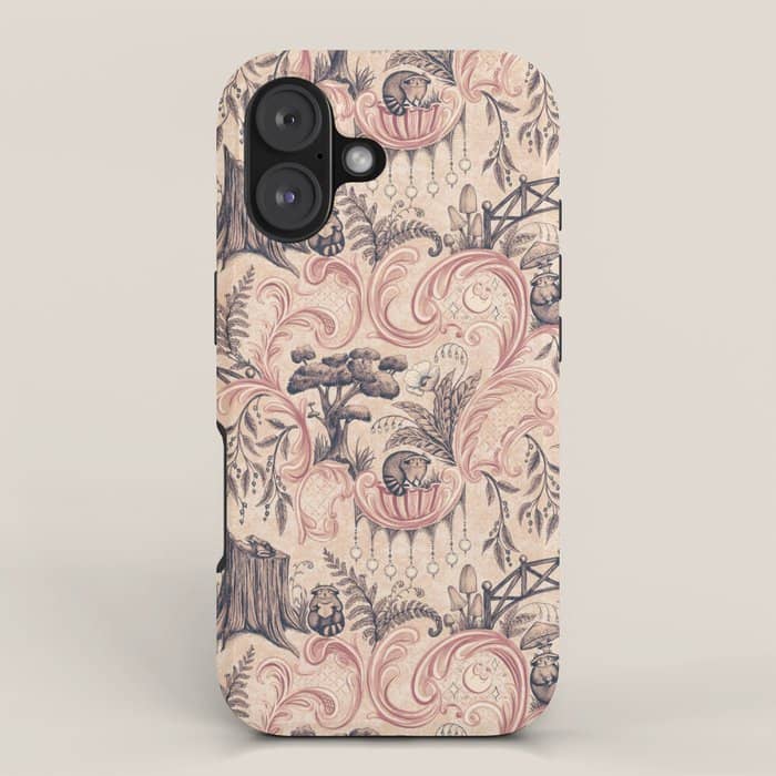 Fairytale Forest Raccoons - Pink Iphone Case