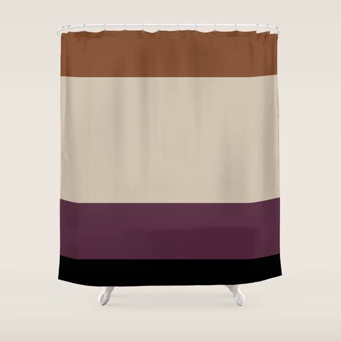 Contemporary Color Block Vi Shower Curtain
