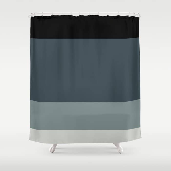 Contemporary Color Block Ix Shower Curtain