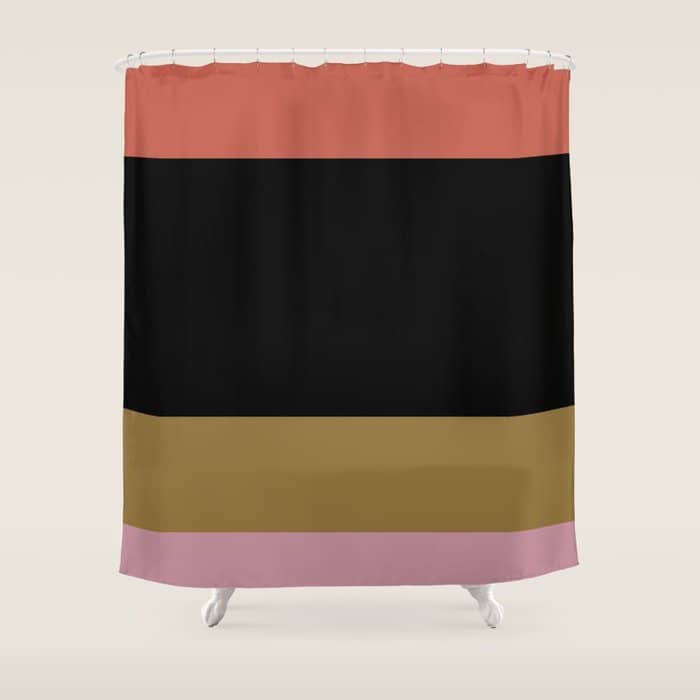 Contemporary Color Block Iv Shower Curtain