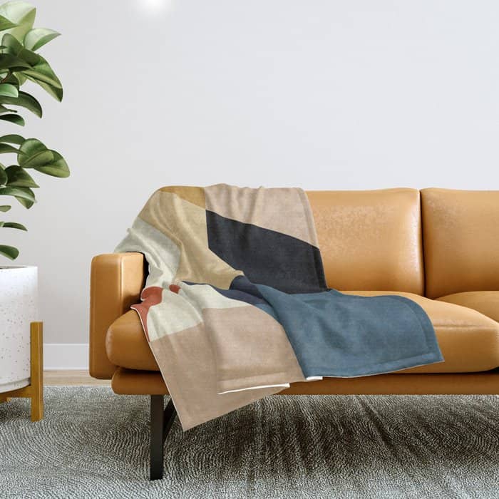 Mid Century Abstract Shapes Fall Winter 14 Throw Blanket