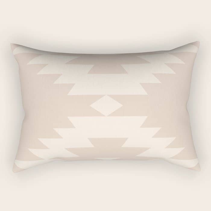 Southwestern Minimalism - Neutral Pink Rectangular Pillow