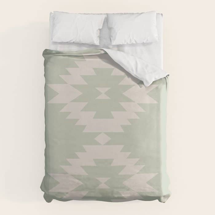 Southwestern Minimalism - Neutral Sage Green Duvet Cover