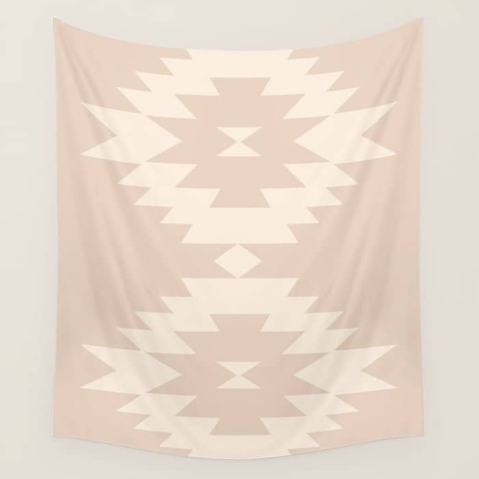 Southwestern Minimalism - Neutral Pink Wall Tapestry