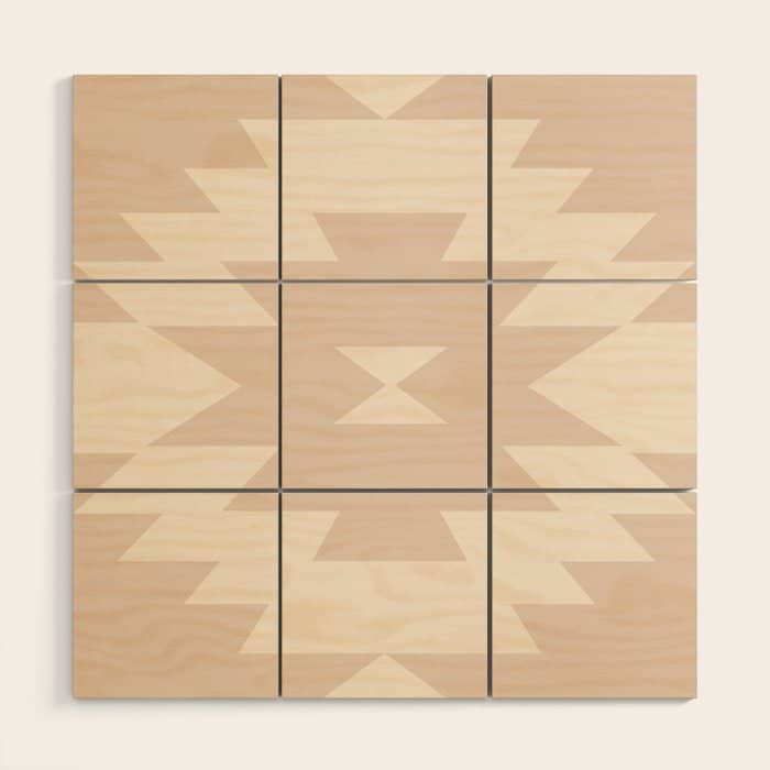 Southwestern Minimalism - Neutral Pink Wood Wall Art