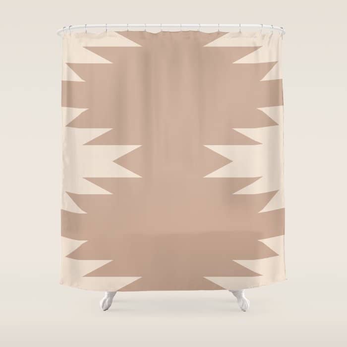 Geometric Southwestern Minimalism - Neutral Natural Beige Shower Curtain