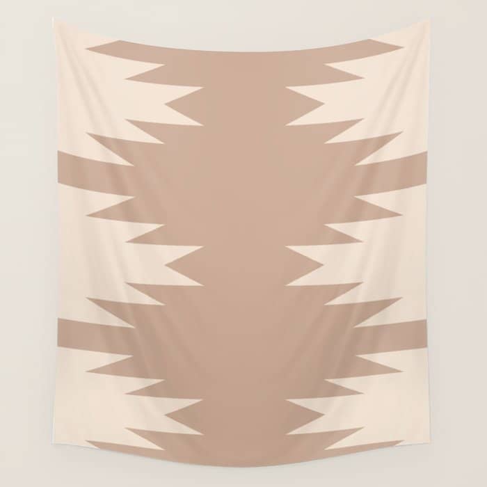 Geometric Southwestern Minimalism - Neutral Natural Beige Wall Tapestry