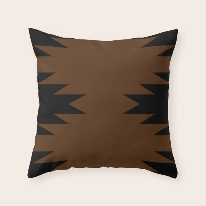 Geometric Southwestern Minimalism - Earthy Burnt Orange Throw Pillow