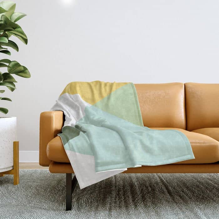 Geometrics - Citrus & Concrete Throw Blanket