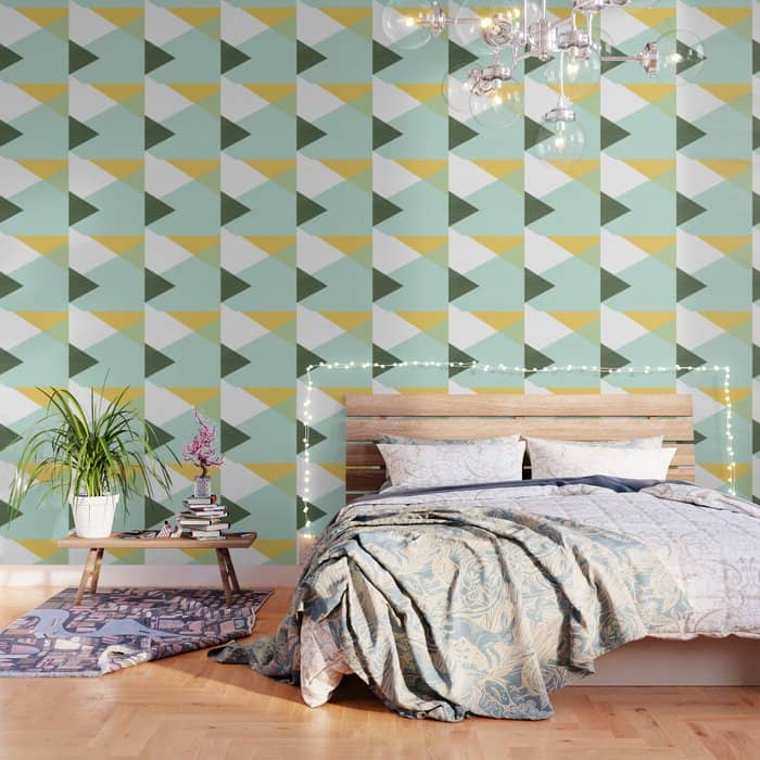 Geometrics - Citrus & Concrete Wallpaper