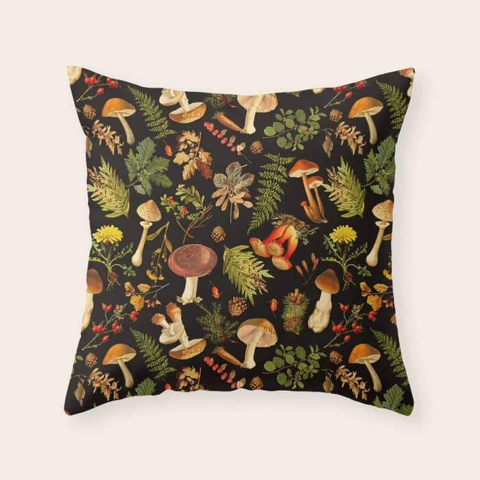 Vintage & Shabby Chic - Autumn Harvest Black Throw Pillow