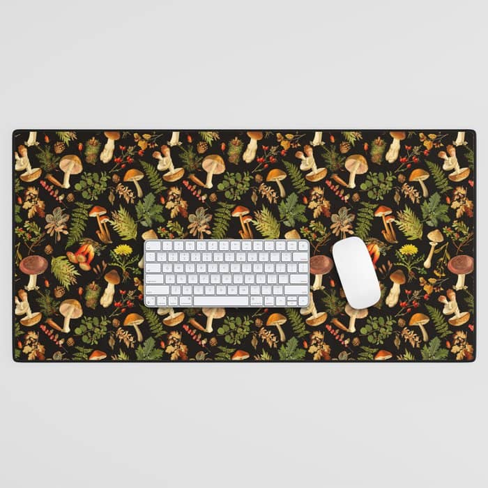 Vintage & Shabby Chic - Autumn Harvest Black Desk Mat