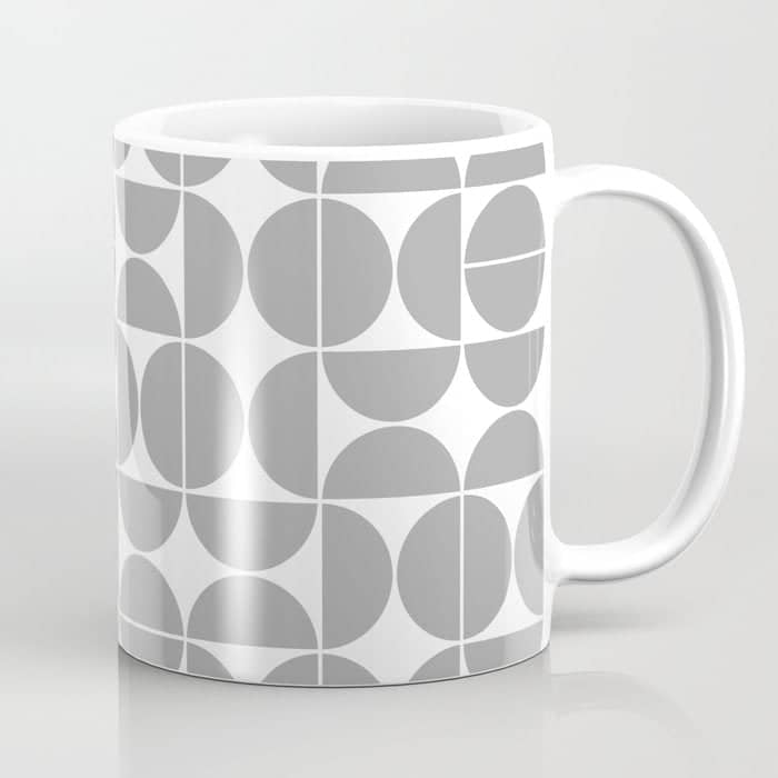 Mid Century Modern Geometric 04 Grey Coffee Mug