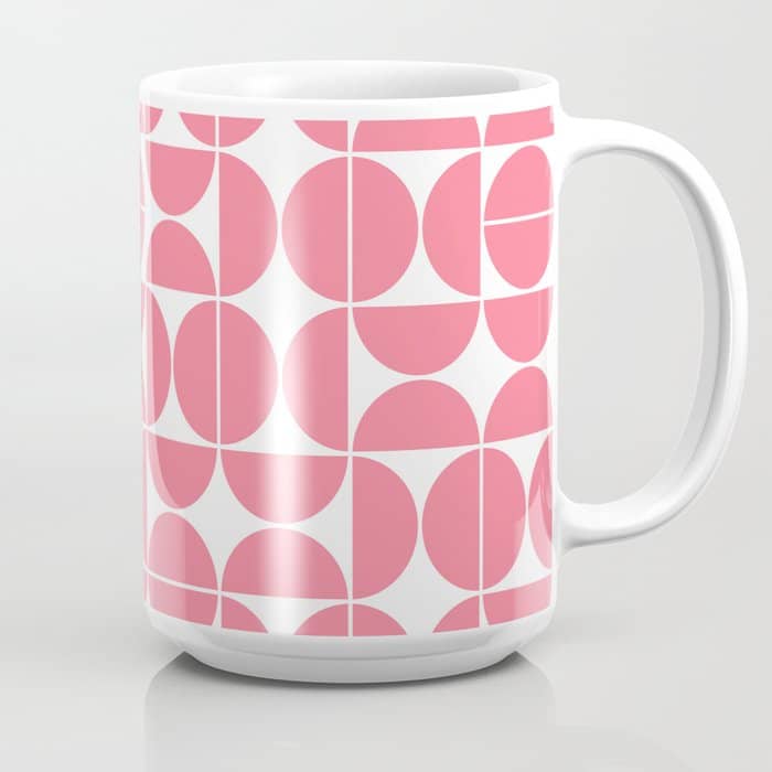 Mid Century Modern Geometric 04 Pink Coffee Mug