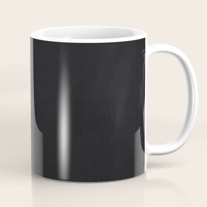 Mid Century Modern Minimalist Abstract Art Brush Strokes Black & White Ink Art Colorfield Coffee Mug